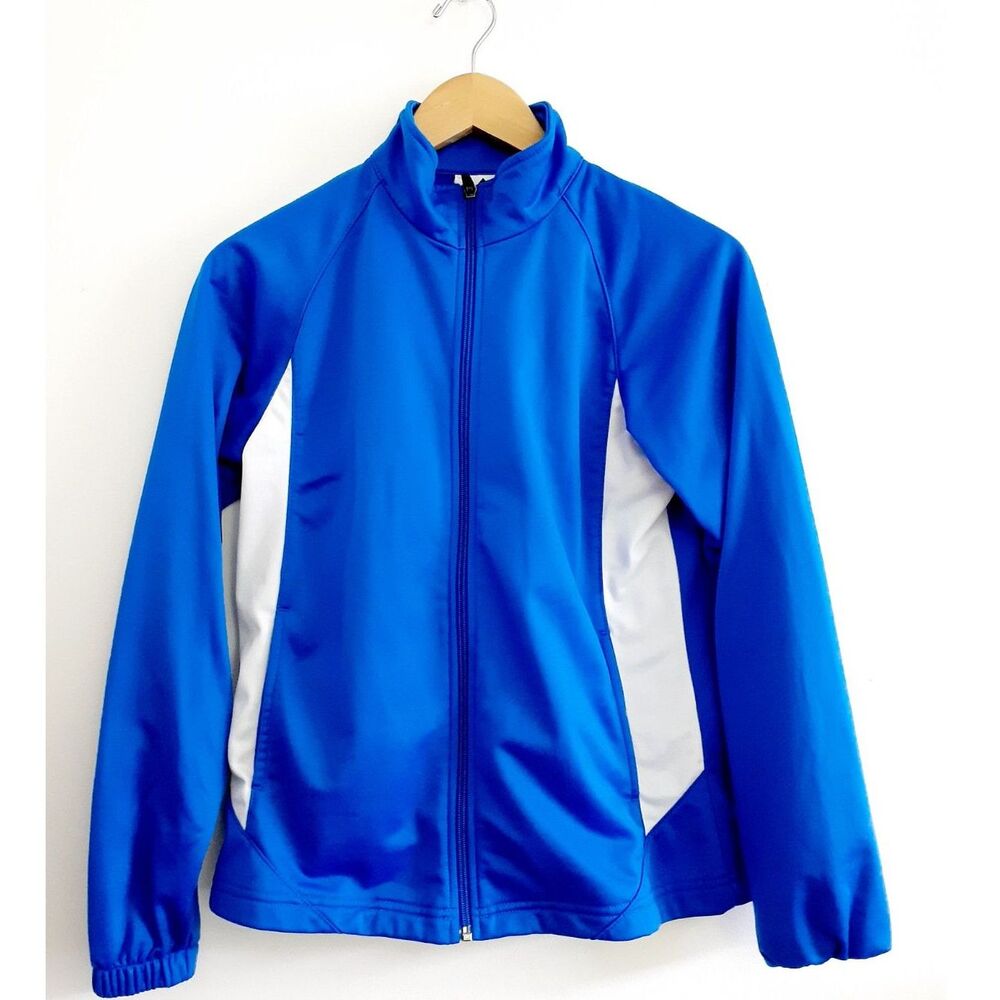 Augusta Sportswear Royal Blue White Full Zip Ladies Jacket Small Style No. 4392